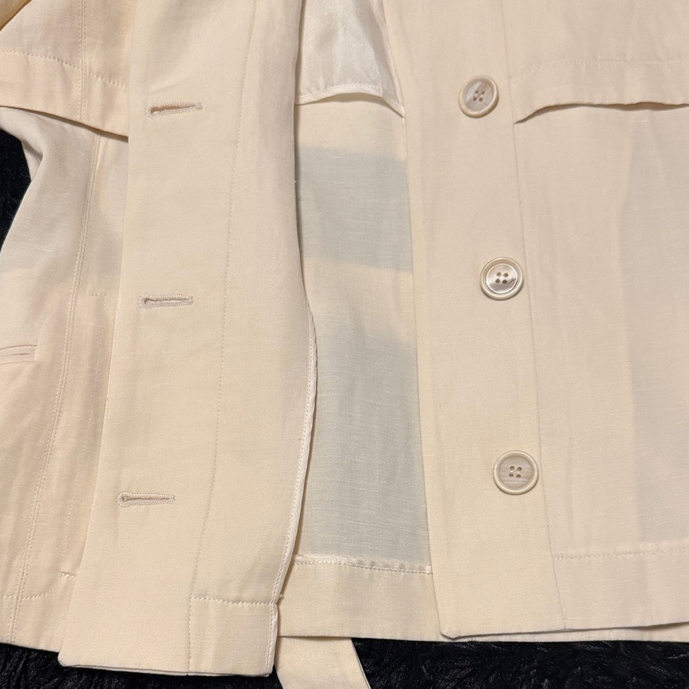 Narciso Rodriguez Cream Trench Coat - Picture 10 of 12